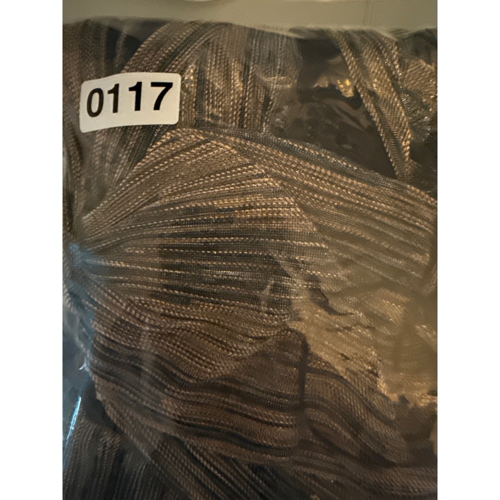 Saylor Halter Sleeveless Midi Dress with Leg Slit Brown Metallic Size Large - Picture 10 of 10